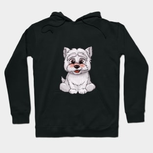 Funny Puppy Westie Smiling Hoodie